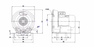 Soplador de aire eléctrico plateado