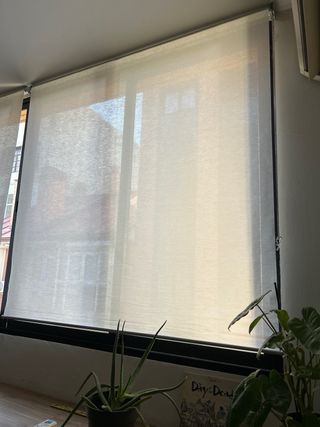 Estor enrollable blanco 140cm/120cm de ancho