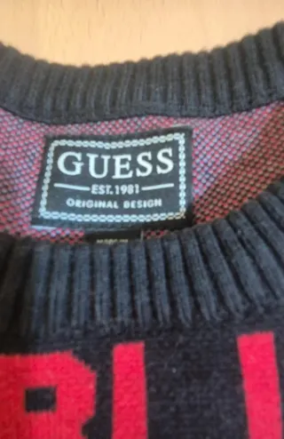 Maglione Guess Uomo/Ragazzo Nero Rosso