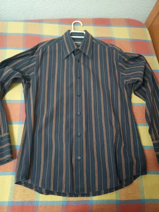 Camisa Springfield rayas negras y marrones