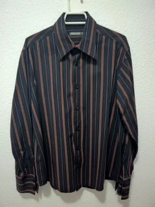 Camisa Springfield rayas negras y marrones