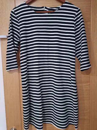 Vestido rayas blanco y negro talla M