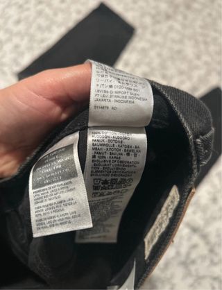 Jeans Levi's 80s Mum Negros. Talla 25x28