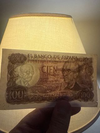 Billete 100 pesetas España Manuel de Falla 1970