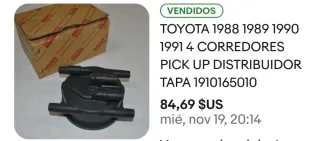 Tapa Distribuidor Toyota Pick Up 1988-1991