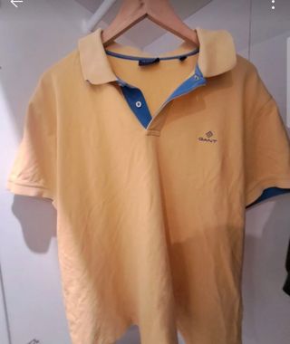 Polo Gant Amarillo y Azul