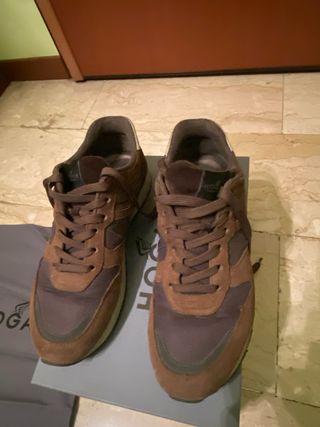 Hogan R261 Allacciato Uomo Scarpe Marrone Grigio