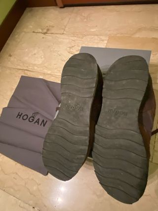 Hogan R261 Allacciato Uomo Scarpe Marrone Grigio