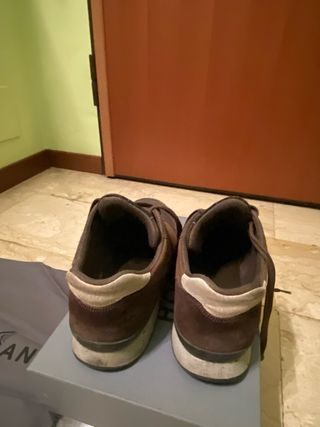 Hogan R261 Allacciato Uomo Scarpe Marrone Grigio