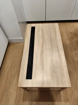 Mesa de centro madera y cristal