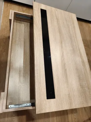 Mesa de centro madera y cristal