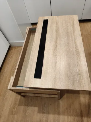 Mesa de centro madera y cristal