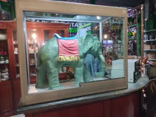 Elefante Cartón Piedra Antiguo