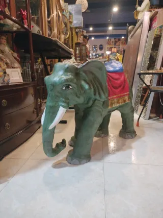 Elefante Cartón Piedra Antiguo