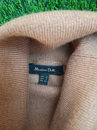 Jersey Massimo Dutti cuello alto lana marrón