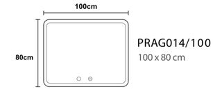Espejo Baño LEDIMEX PRAGA 100x80