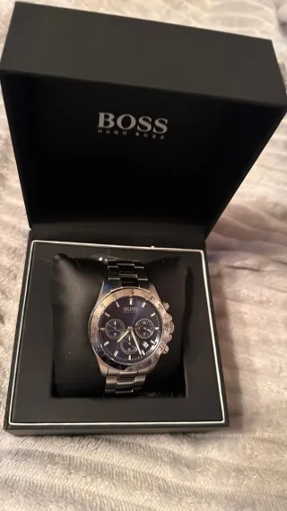 Reloj Hugo Boss 43mm Cronógrafo Azul Plateado