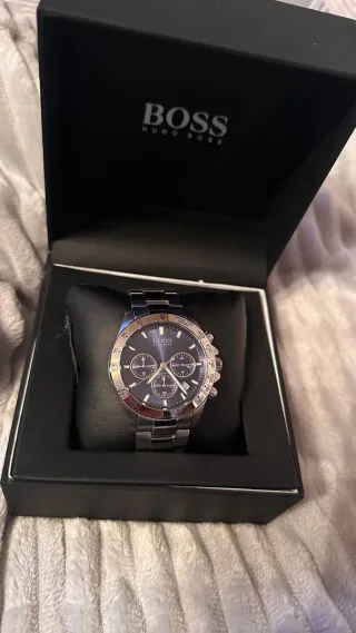 Reloj Hugo Boss 43mm Cronógrafo Azul Plateado