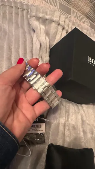 Reloj Hugo Boss 43mm Cronógrafo Azul Plateado