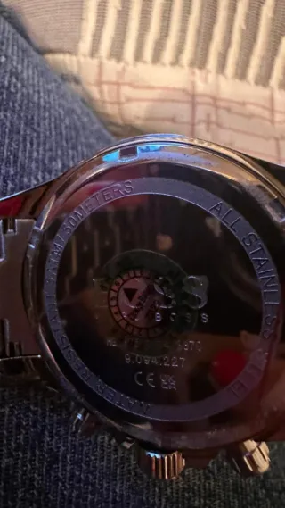 Reloj Hugo Boss 43mm Cronógrafo Azul Plateado