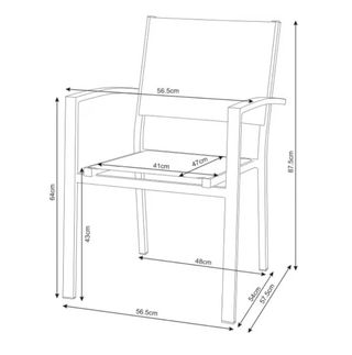 Mesa de jardín extensible cristal metal gris/beig