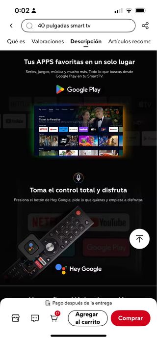 SMART TV 40 PULGADAS NUEVA