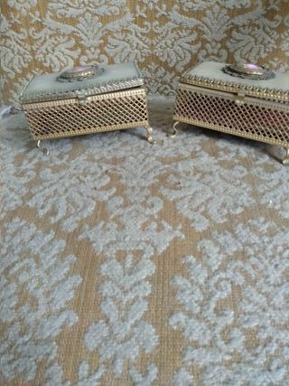 2 Cofrecillos Metálicos Decorativos