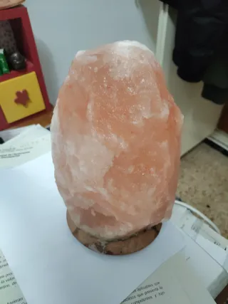 Lámpara de sal rosa natural