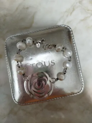 Pulsera Tous Plata y Perlas Original