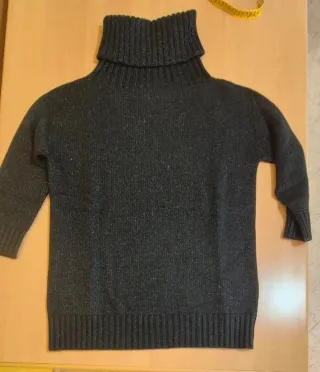 Maglione donna collo alto nero