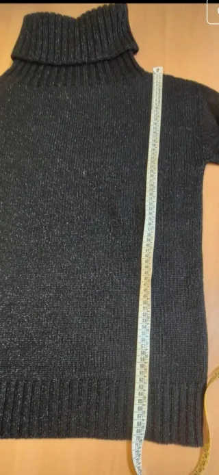 Maglione donna collo alto nero