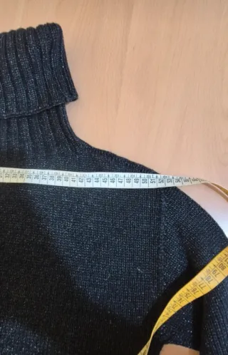 Maglione donna collo alto nero