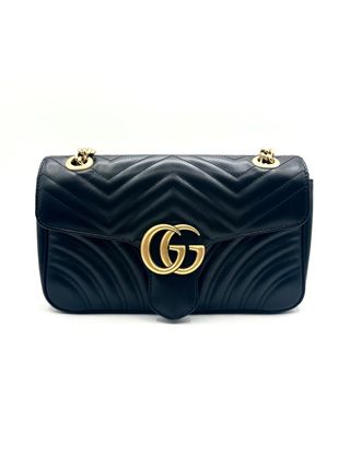 Borsa Gucci GG Marmont Nero e Oro