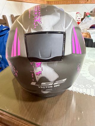 Casco LS2 Vector Evo Negro y Rosa