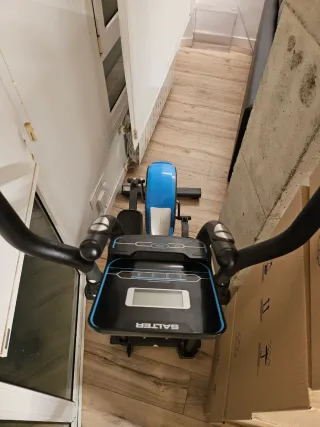 Bicicleta Elíptica Azul y Negra