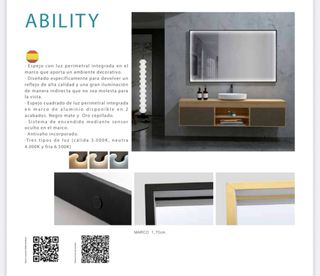 Espejo Baño Ledimex Ability 140x80