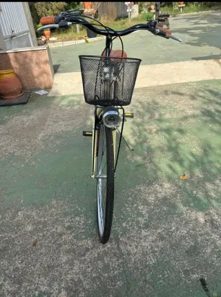 Bicicleta Paseo Mujer Amarilla Cesta