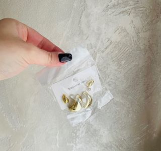 Set 3 paia orecchini acciaio inox