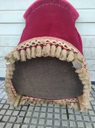 Poltrona scalzino anni '60 in velluto