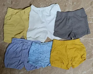 Lote 6 pantalones verano bebé 6/9 meses
