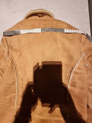 Abrigo Piel Cordero Beige/Marrón