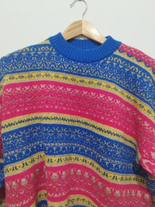 Maglione donna fantasia righe