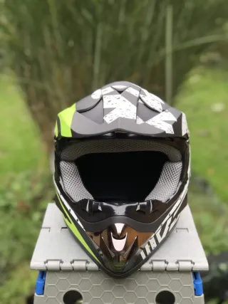 Casco Motocross Fox Negro/verde lima Nuevo