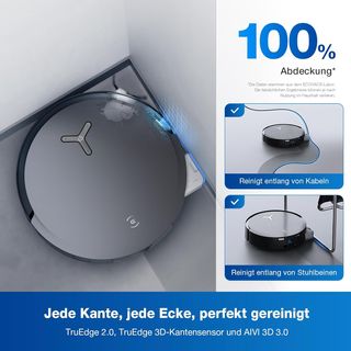 ECOVACS X8 Omni Robot Aspirador Lavadora con Estación Omni, 18000Pa, Limpieza automática Vaciado , Negro, REACONDICIONADO, señales de uso