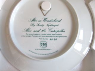 Piatto Alice in Wonderland N2. Porcellana Limoges.