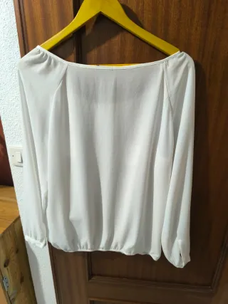 Blusa blanca manga larga