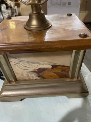 Telefono antico in onice e ottone