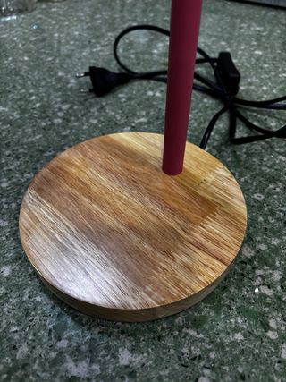 Flexo de lectura rosa y madera