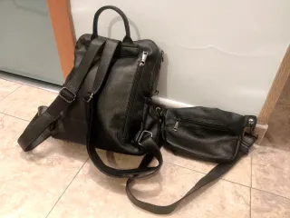 Bolso Negro Riñonera y Monedero