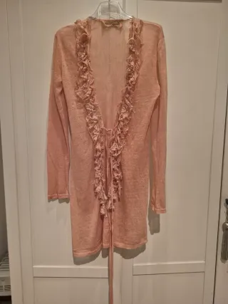 Vestido Boho Salmón Clarito con Volantes